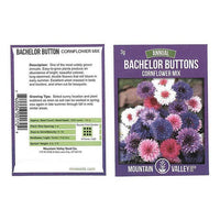 Bachelors Buttons Seeds - Mixed colors - Heirloom